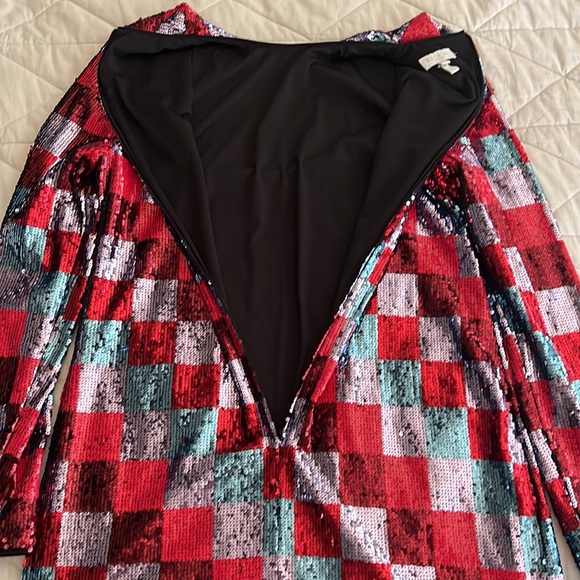 Escada Sport Deighty Checkered Sequin Dress Size 40 EU / Large USA - Picture 13 of 16